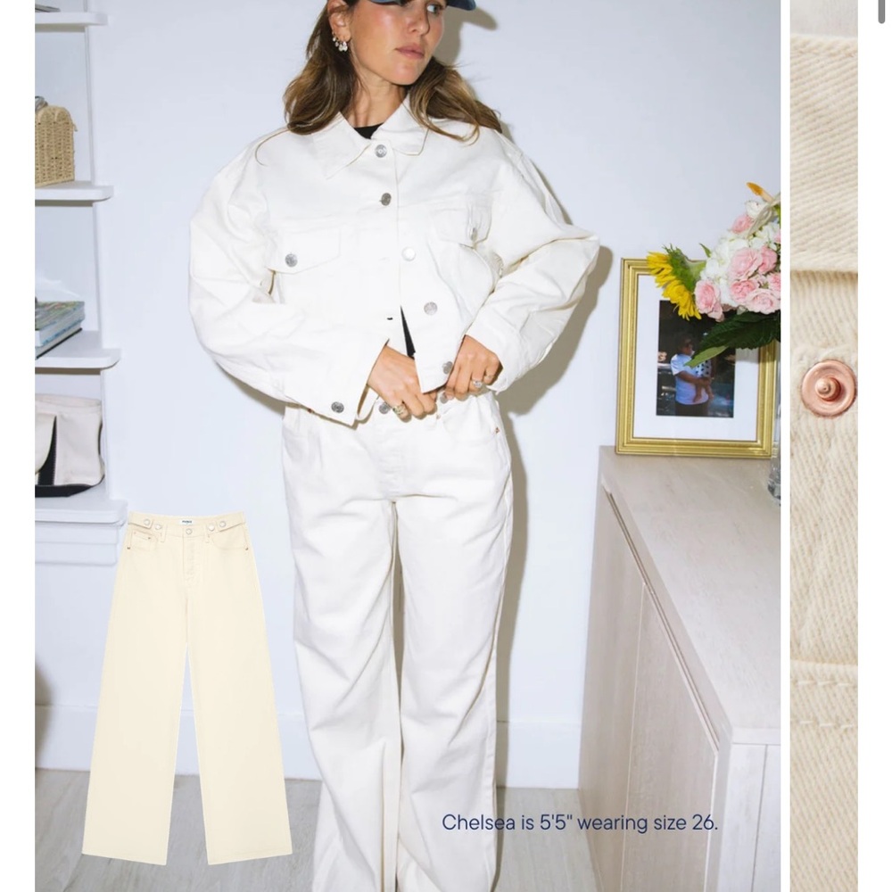 Stylish Cream Denim pants